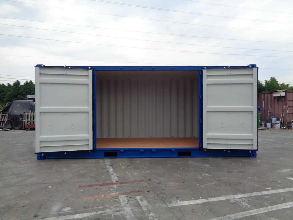 Contenedor Open Side (OS) 20 pies – Nuevo y Multifuncional Azul