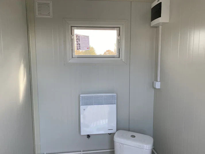 WC Cabina Doble 3×2 metros con tanque de aguas residuales
