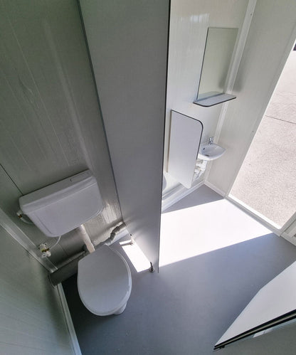 Contenedor de inodoro PREMIUM de 3 m - Cabina doble para hombre/mujer